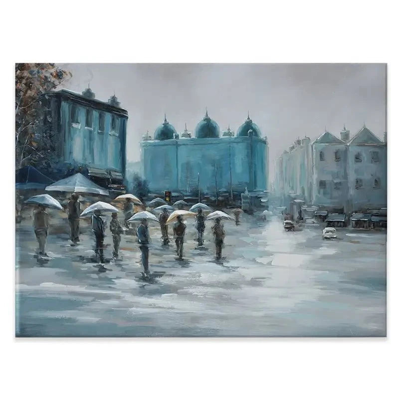 People In The Rain Canvas Print People In The Rain Canvas Print wall art product CHENYU ARTS / Shutterstock