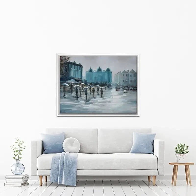People In The Rain Canvas Print People In The Rain Canvas Print wall art product CHENYU ARTS / Shutterstock