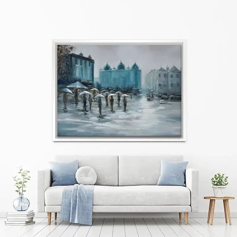 People In The Rain Canvas Print People In The Rain Canvas Print wall art product CHENYU ARTS / Shutterstock