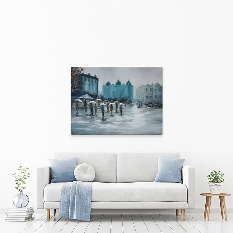 People In The Rain Canvas Print People In The Rain Canvas Print wall art product CHENYU ARTS / Shutterstock