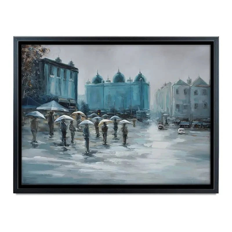 People In The Rain Canvas Print People In The Rain Canvas Print wall art product CHENYU ARTS / Shutterstock