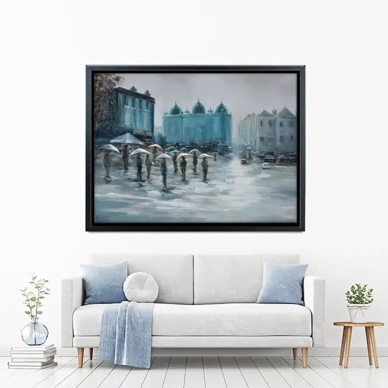 People In The Rain Canvas Print People In The Rain Canvas Print wall art product CHENYU ARTS / Shutterstock