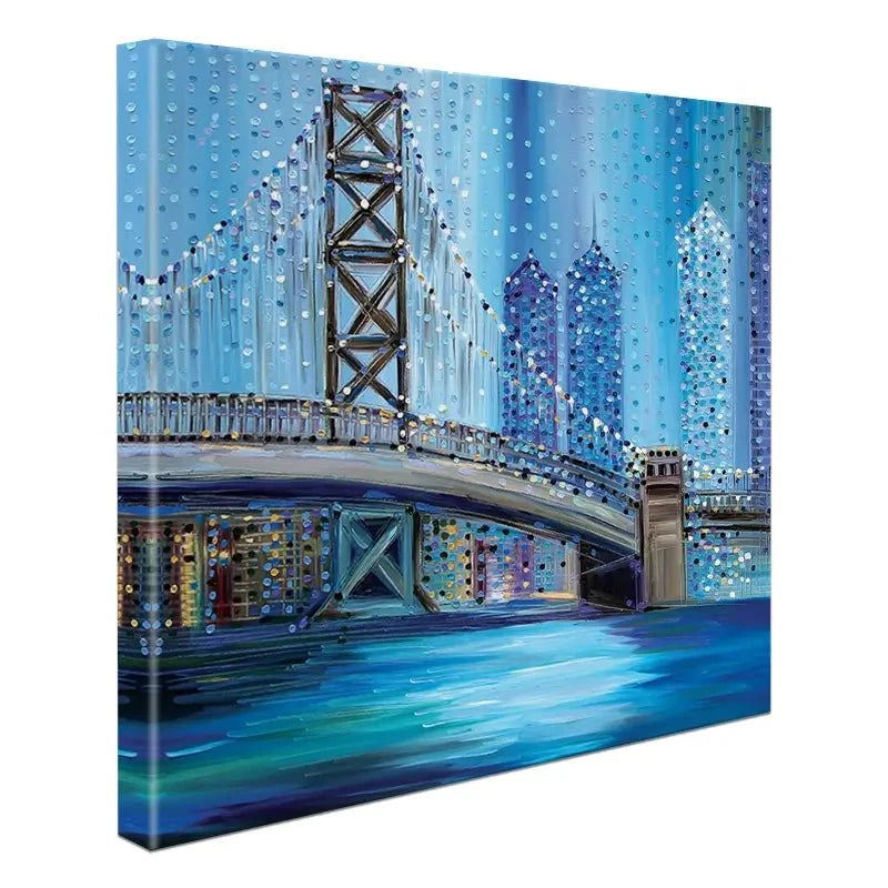 Philadelphia Bridge Canvas Print Philadelphia Bridge Canvas Print wall art product Ekaterina Ermilkina