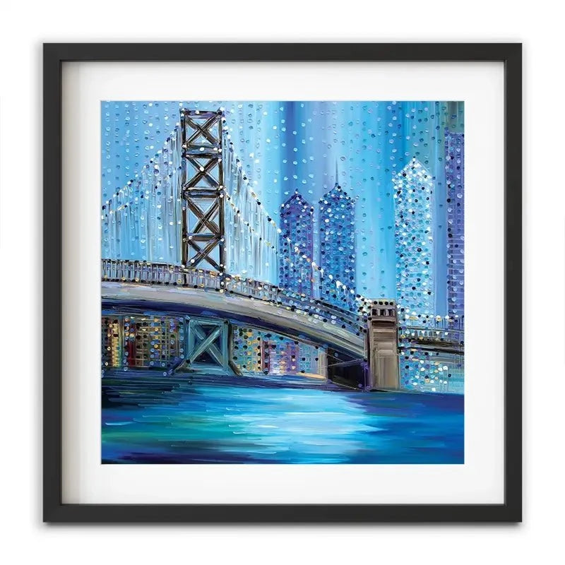 Philadelphia Bridge Framed Art Print Philadelphia Bridge Framed Art Print wall art product Ekaterina Ermilkina