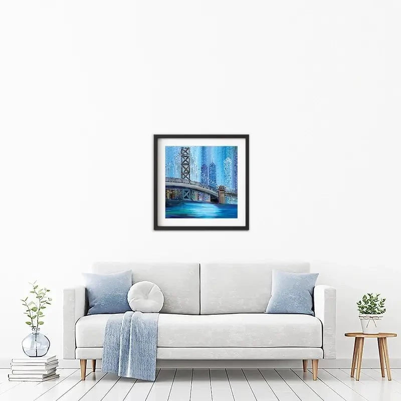 Philadelphia Bridge Framed Art Print Philadelphia Bridge Framed Art Print wall art product Ekaterina Ermilkina