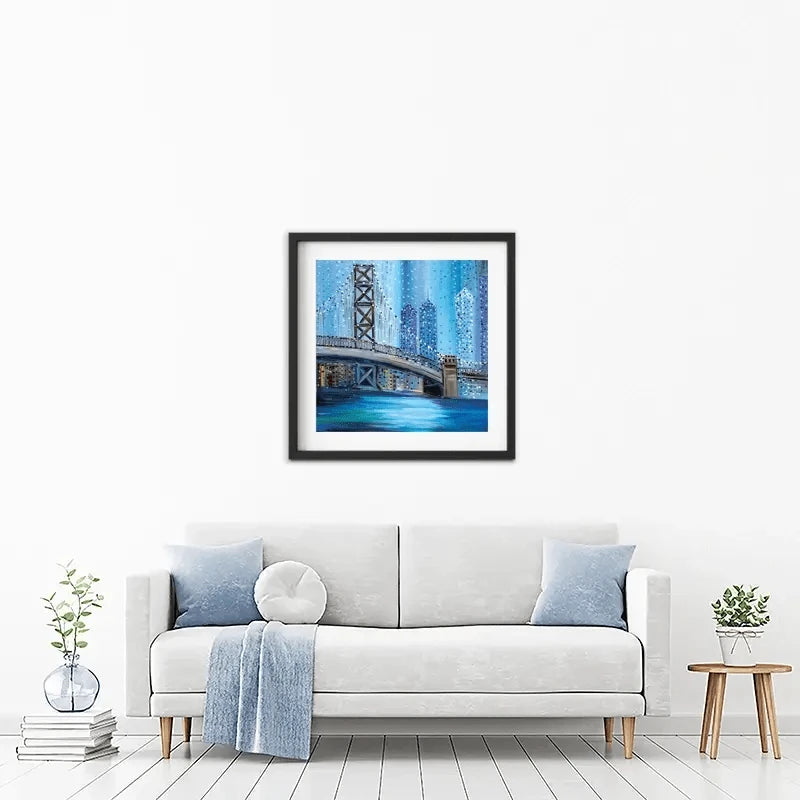 Philadelphia Bridge Framed Art Print Philadelphia Bridge Framed Art Print wall art product Ekaterina Ermilkina