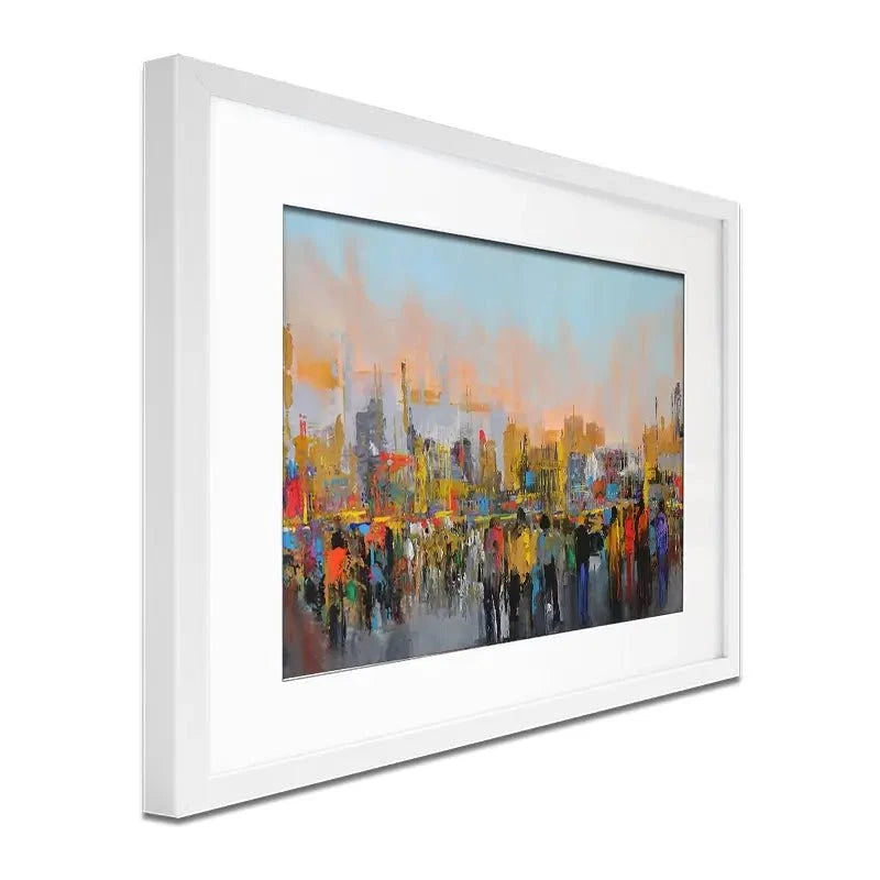 Piazza Framed Art Print Piazza Framed Art Print wall art product Maria Moretti