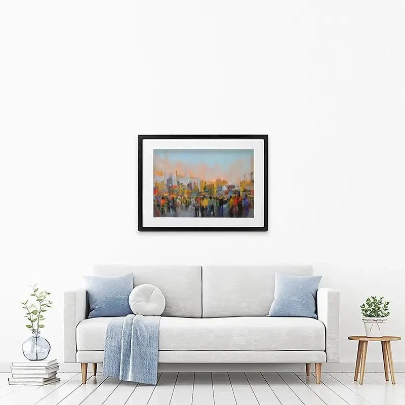 Piazza Framed Art Print Piazza Framed Art Print wall art product Maria Moretti