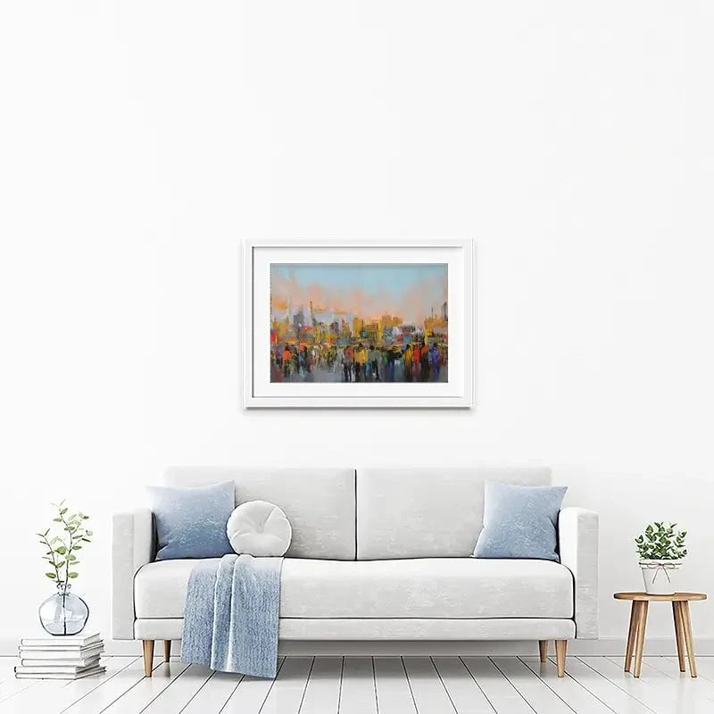 Piazza Framed Art Print Piazza Framed Art Print wall art product Maria Moretti