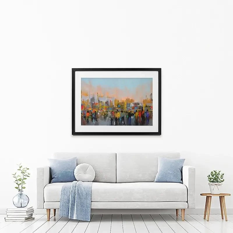 Piazza Framed Art Print Piazza Framed Art Print wall art product Maria Moretti