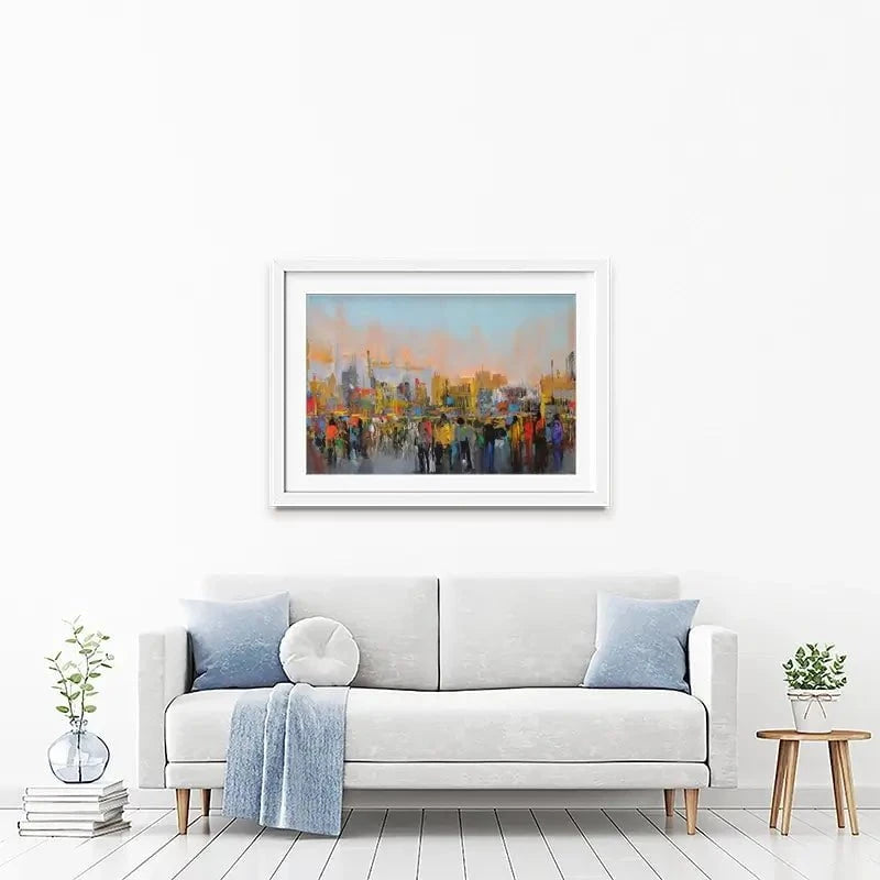 Piazza Framed Art Print Piazza Framed Art Print wall art product Maria Moretti