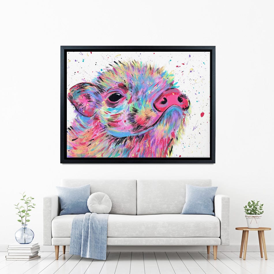 Pig Boo Canvas Print wall art product Emma LC Art