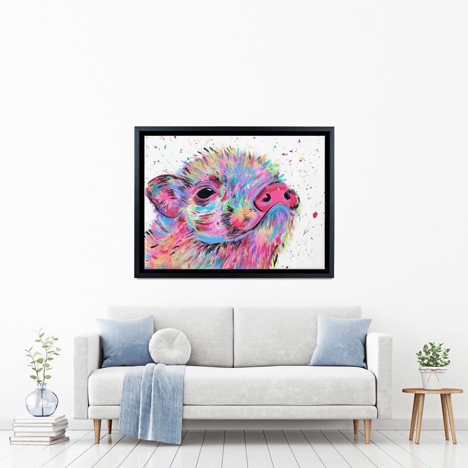 Pig Boo Canvas Print wall art product Emma LC Art