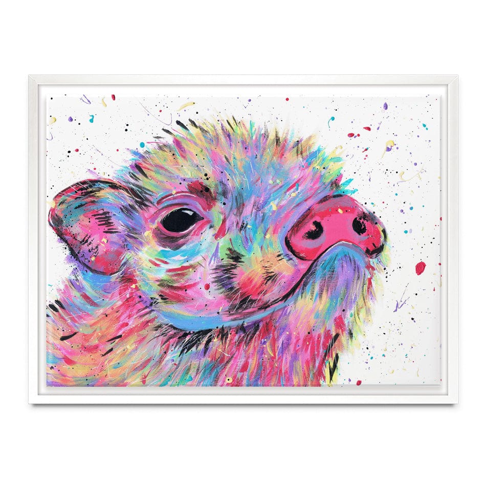 Pig Boo Canvas Print wall art product Emma LC Art