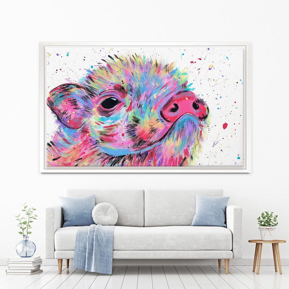 Pig Boo Canvas Print wall art product Emma LC Art