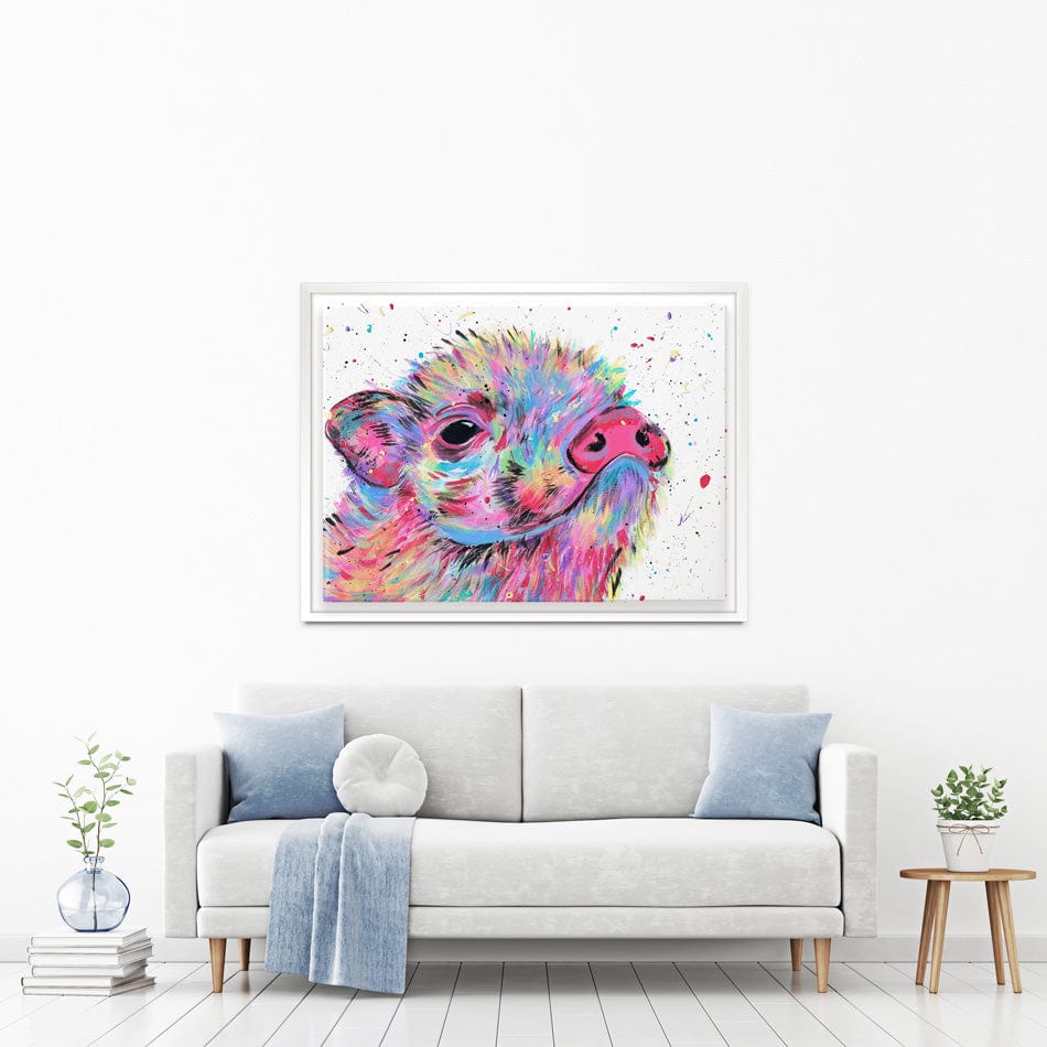 Pig Boo Canvas Print wall art product Emma LC Art