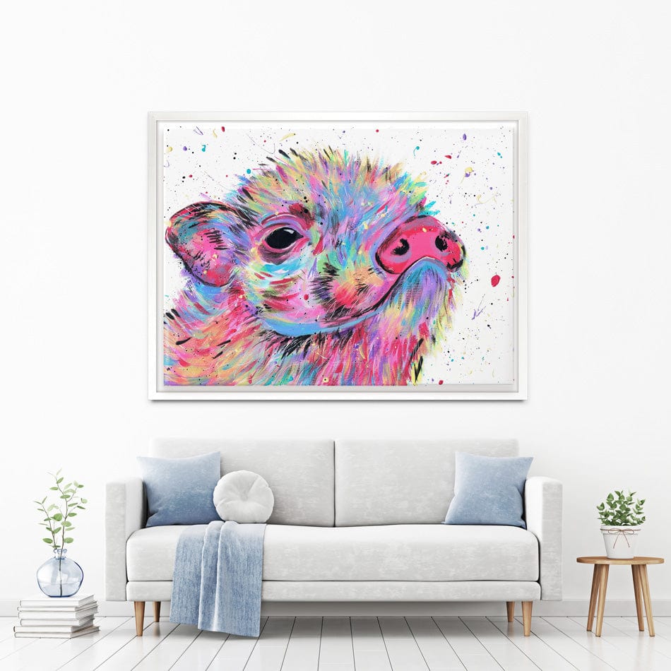 Pig Boo Canvas Print wall art product Emma LC Art