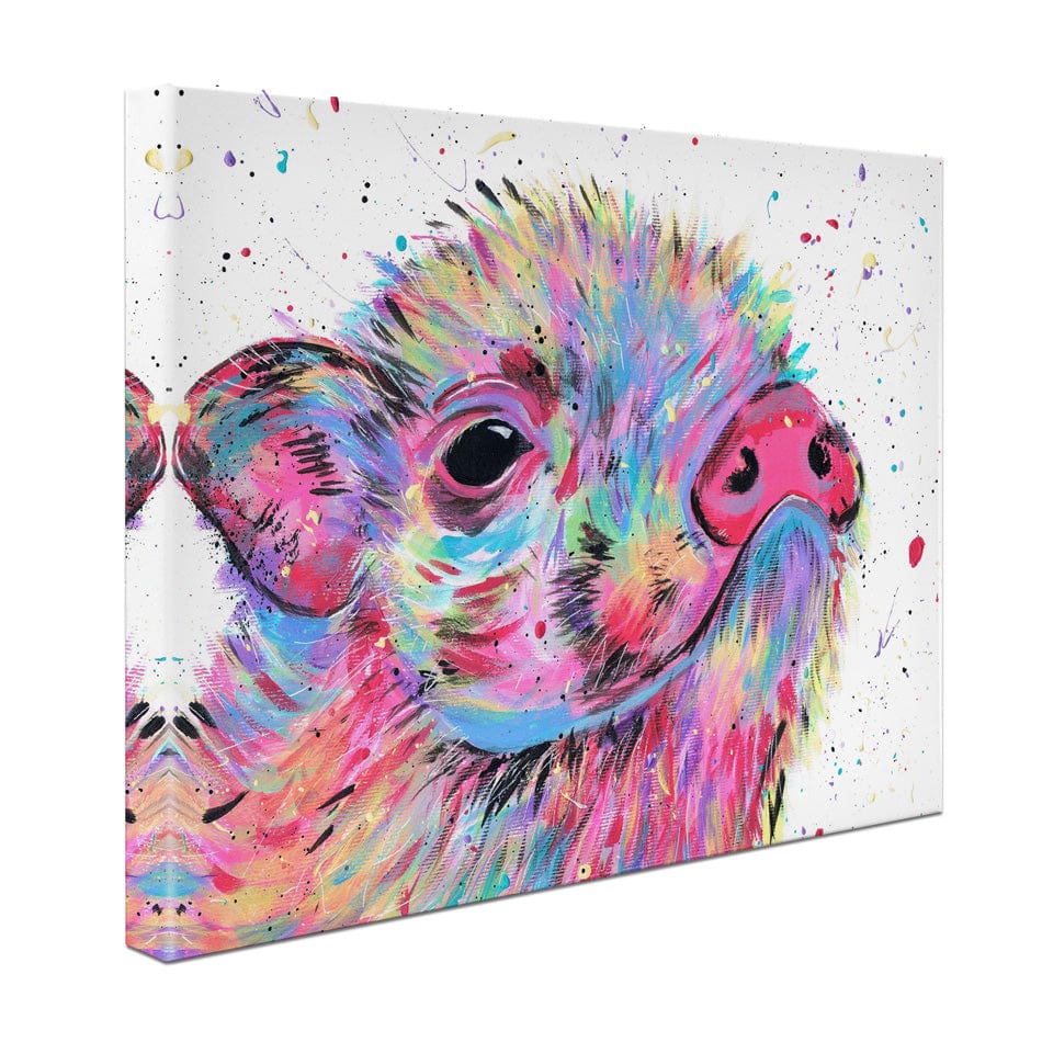 Pig Boo Canvas Print wall art product Emma LC Art