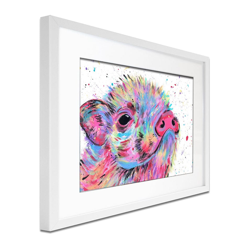 Pig Boo Framed Art Print wall art product Emma LC Art