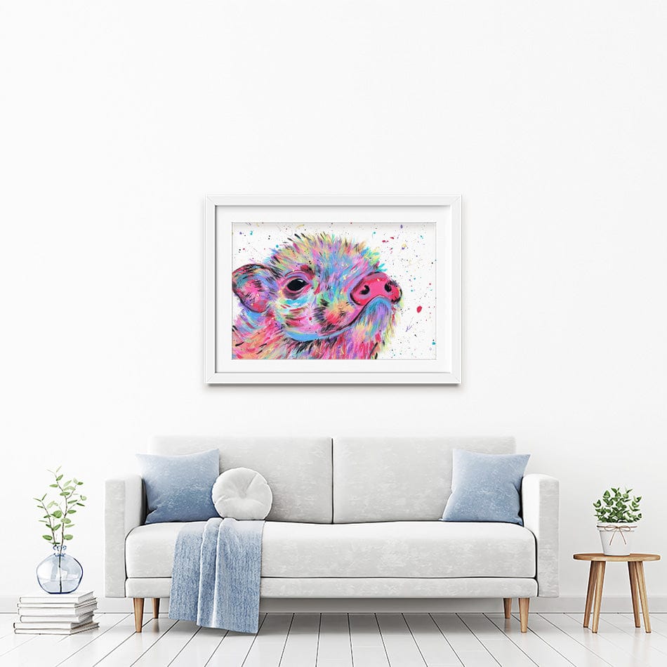 Pig Boo Framed Art Print wall art product Emma LC Art