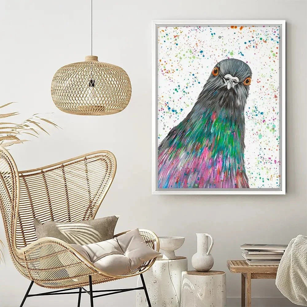 Pigeon Carter Canvas Print Pigeon Carter Canvas Print wall art product Emma LC Art