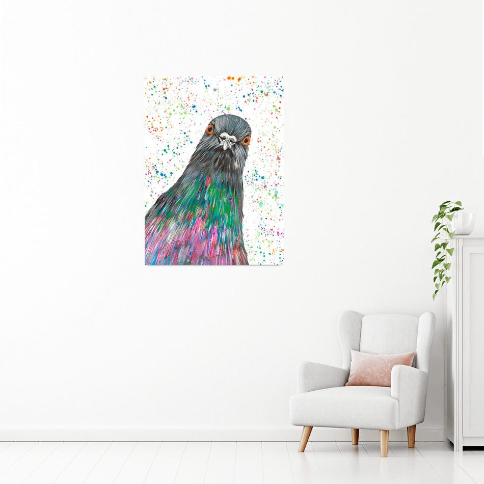 Pigeon Carter Canvas Print wall art product Emma LC Art