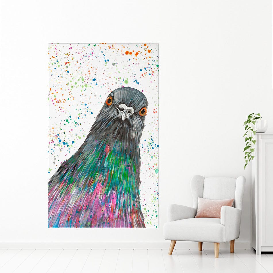 Pigeon Carter Canvas Print wall art product Emma LC Art