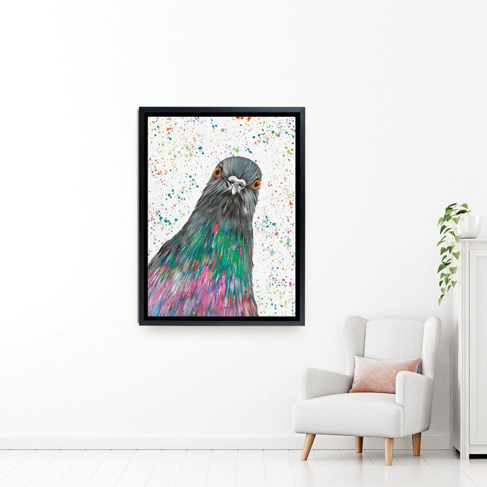 Pigeon Carter Canvas Print wall art product Emma LC Art