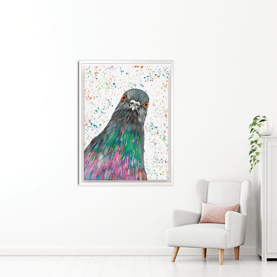 Pigeon Carter Canvas Print wall art product Emma LC Art
