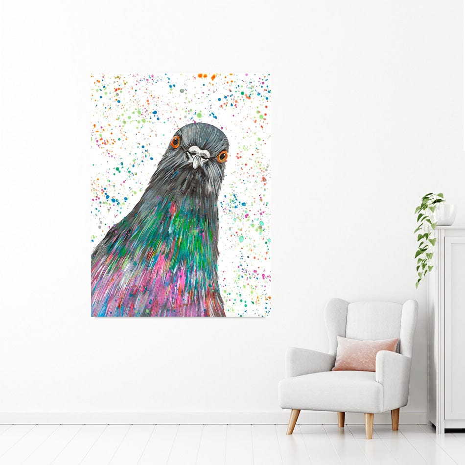 Pigeon Carter Canvas Print wall art product Emma LC Art