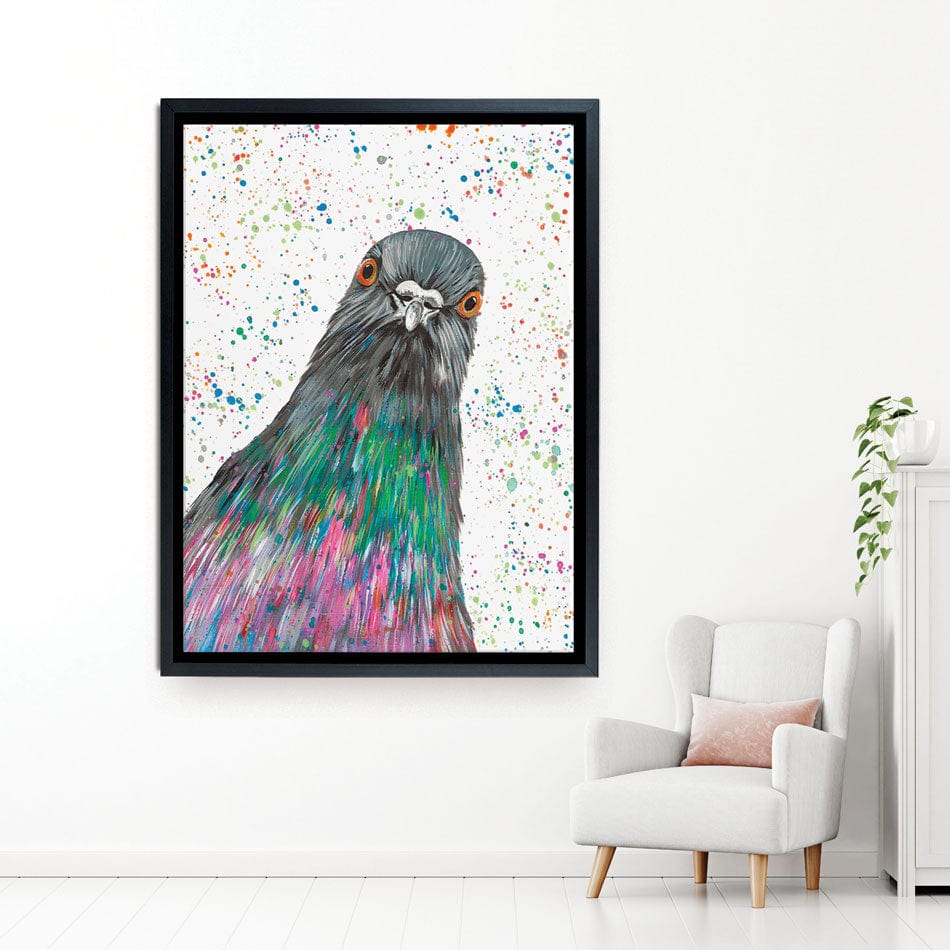 Pigeon Carter Canvas Print wall art product Emma LC Art