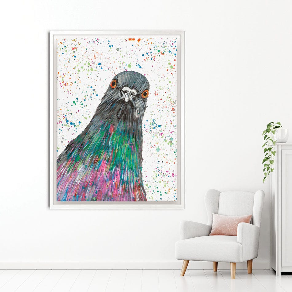 Pigeon Carter Canvas Print wall art product Emma LC Art