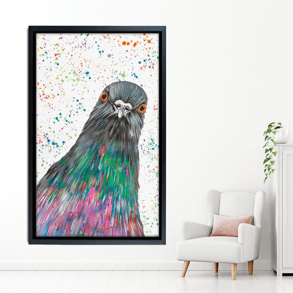Pigeon Carter Canvas Print wall art product Emma LC Art