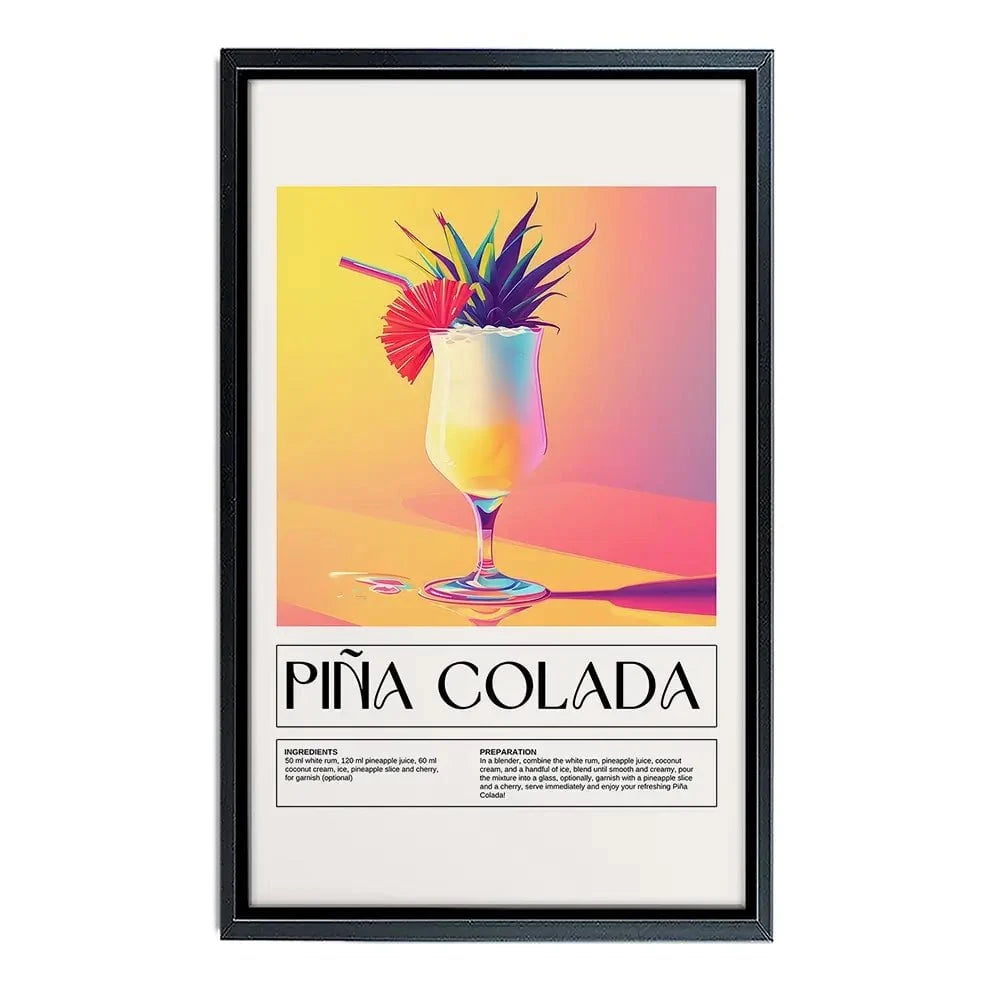 Pina Colada Recipe Canvas Print Pina Colada Recipe Canvas Print wall art product Art Print Shop