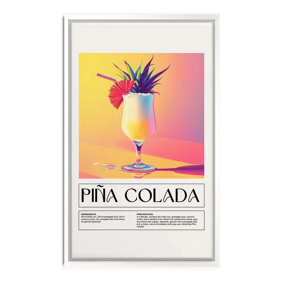 Pina Colada Recipe Canvas Print Pina Colada Recipe Canvas Print wall art product Art Print Shop