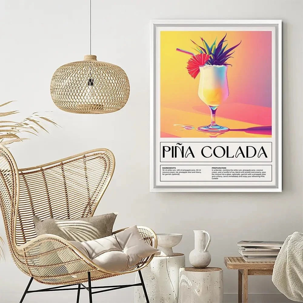 Pina Colada Recipe Canvas Print Pina Colada Recipe Canvas Print wall art product Art Print Shop
