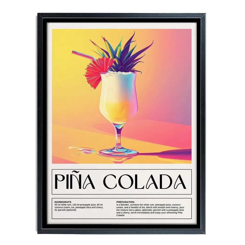 Pina Colada Recipe Canvas Print Pina Colada Recipe Canvas Print wall art product Art Print Shop
