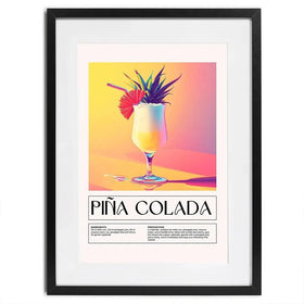 Pina Colada Recipe Framed Art Print Pina Colada Recipe Framed Art Print wall art product Art Print Shop