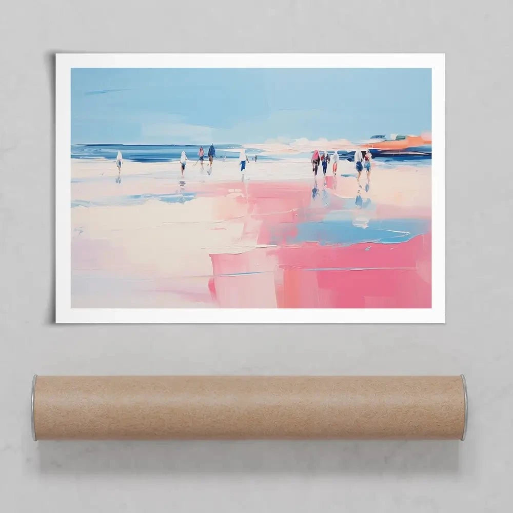 Pink Beach Art Print Pink Beach Art Print wall art product Arlington Prints - Independent