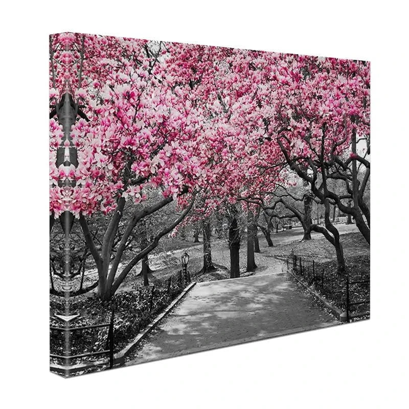 Pink Blossom Trees Canvas Print Pink Blossom Trees Canvas Print wall art product Ryan DeBerardinis / Shutterstock