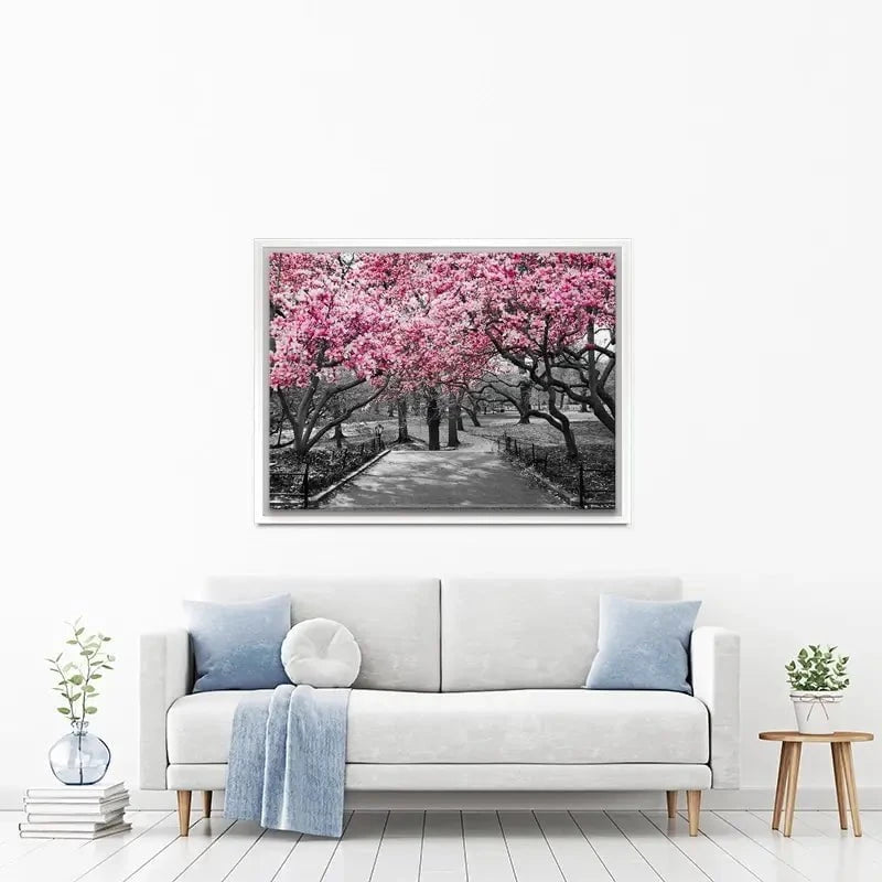 Pink Blossom Trees Canvas Print Pink Blossom Trees Canvas Print wall art product Ryan DeBerardinis / Shutterstock
