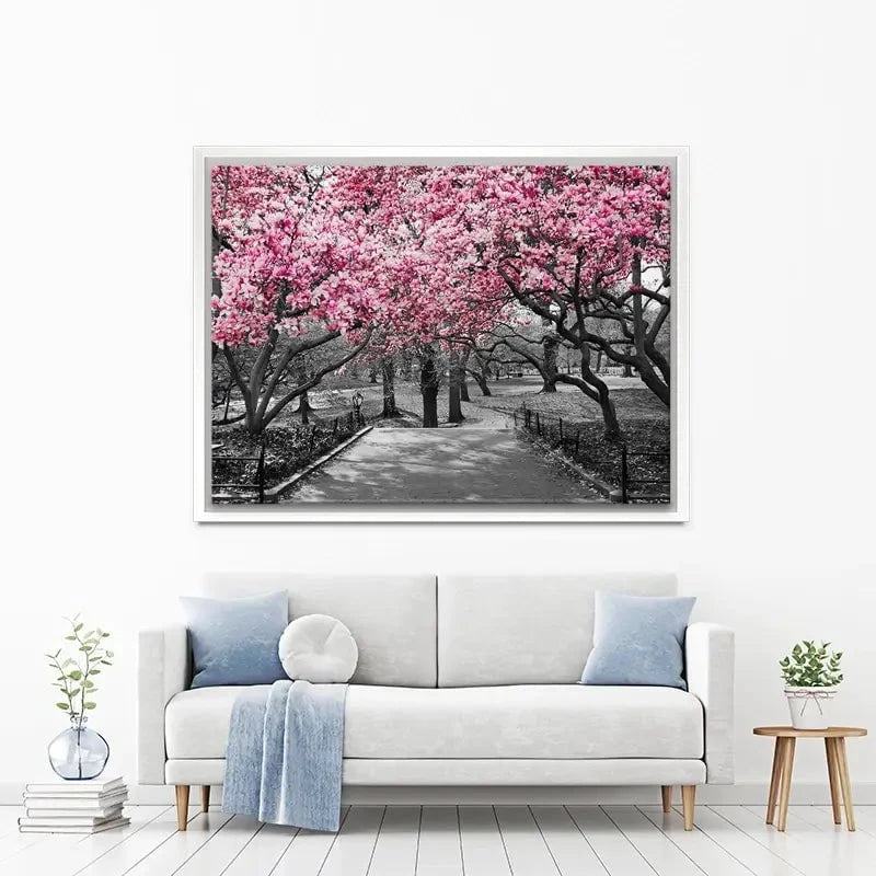 Pink Blossom Trees Canvas Print Pink Blossom Trees Canvas Print wall art product Ryan DeBerardinis / Shutterstock