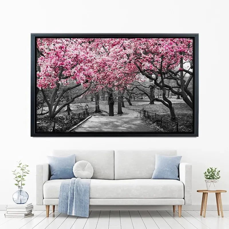 Pink Blossom Trees Canvas Print Pink Blossom Trees Canvas Print wall art product Ryan DeBerardinis / Shutterstock
