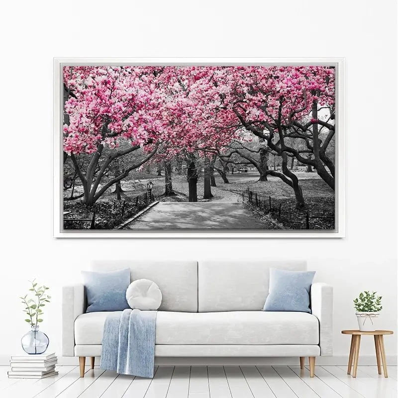 Pink Blossom Trees Canvas Print Pink Blossom Trees Canvas Print wall art product Ryan DeBerardinis / Shutterstock
