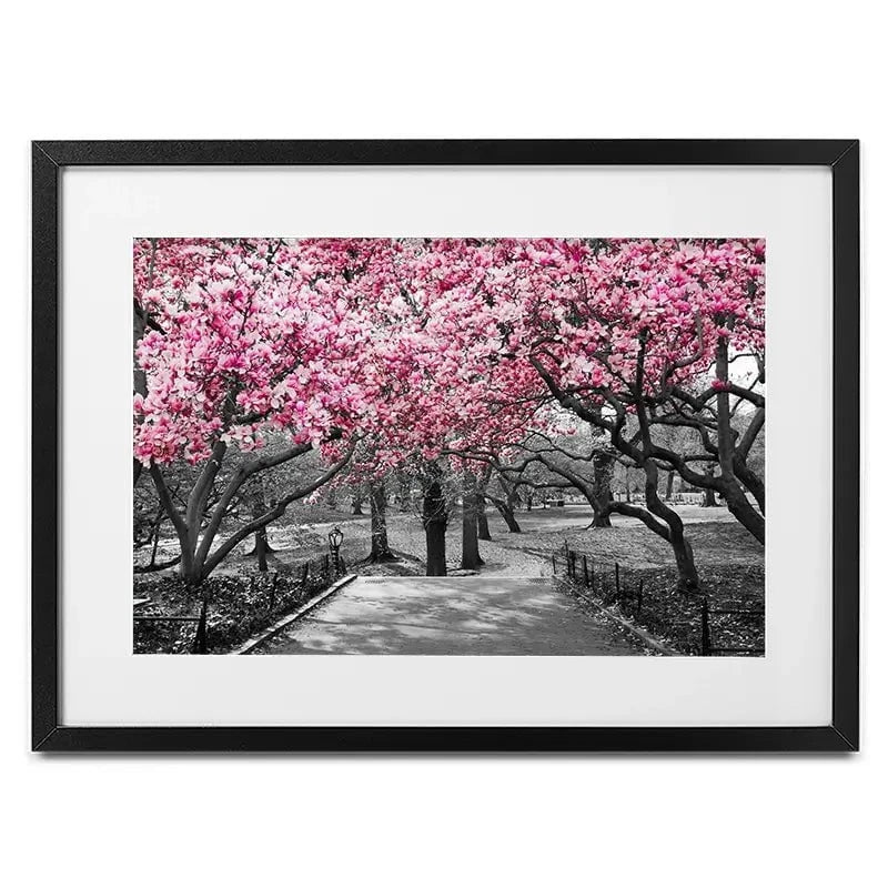 Pink Blossom Trees Framed Art Print Pink Blossom Trees Framed Art Print wall art product Ryan DeBerardinis / Shutterstock