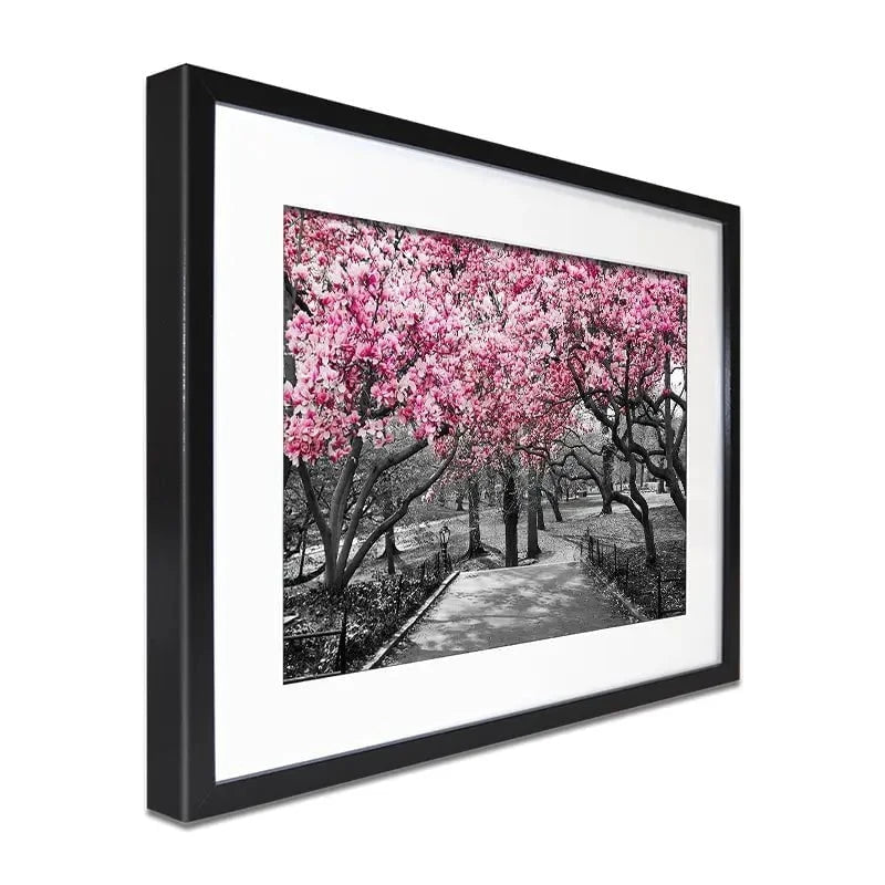 Pink Blossom Trees Framed Art Print Pink Blossom Trees Framed Art Print wall art product Ryan DeBerardinis / Shutterstock