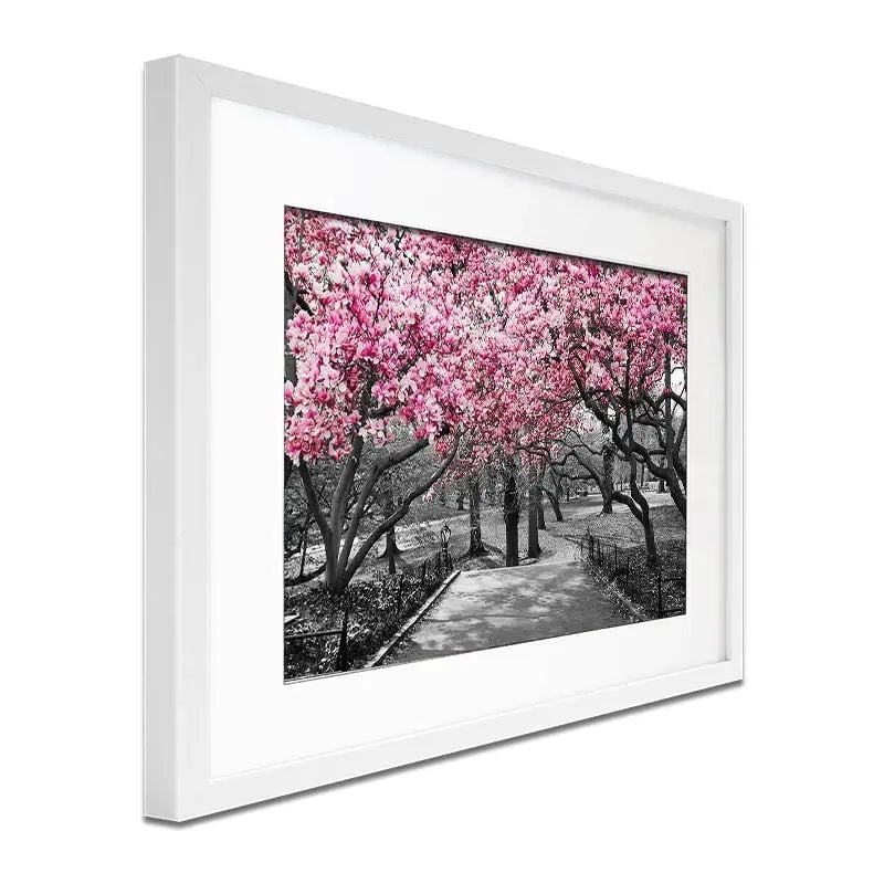 Pink Blossom Trees Framed Art Print Pink Blossom Trees Framed Art Print wall art product Ryan DeBerardinis / Shutterstock