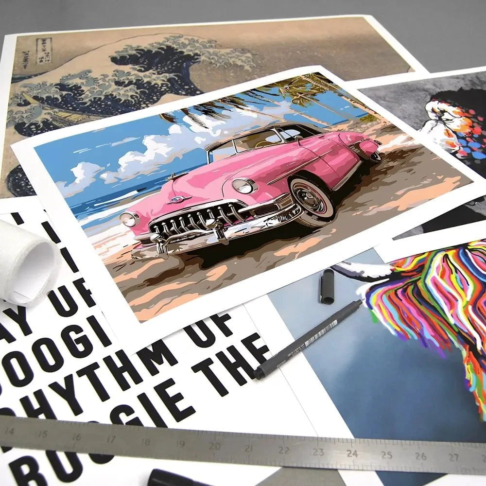 Pink Cadillac Art Print Pink Cadillac Art Print wall art product Art Print Shop