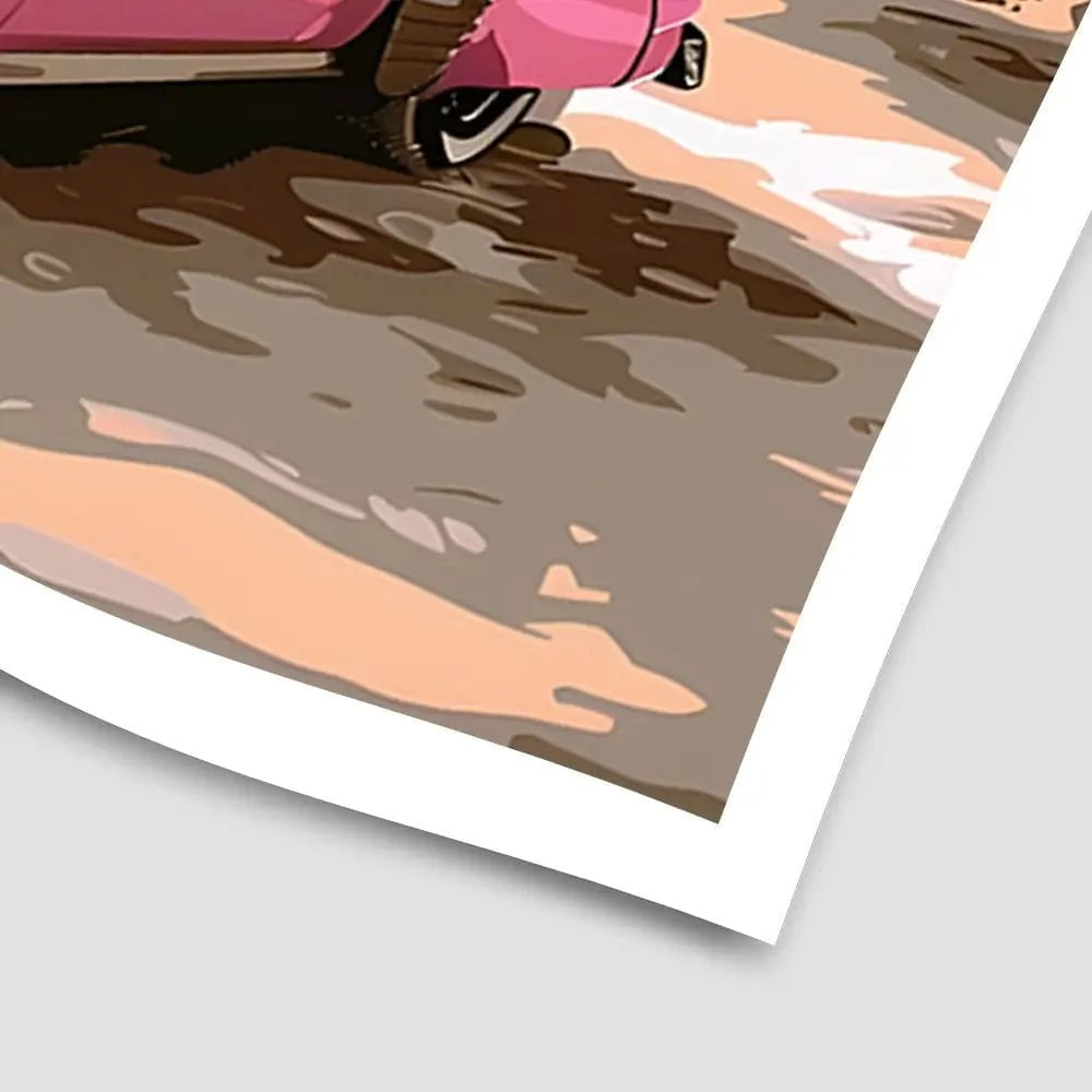 Pink Cadillac Art Print Pink Cadillac Art Print wall art product Art Print Shop