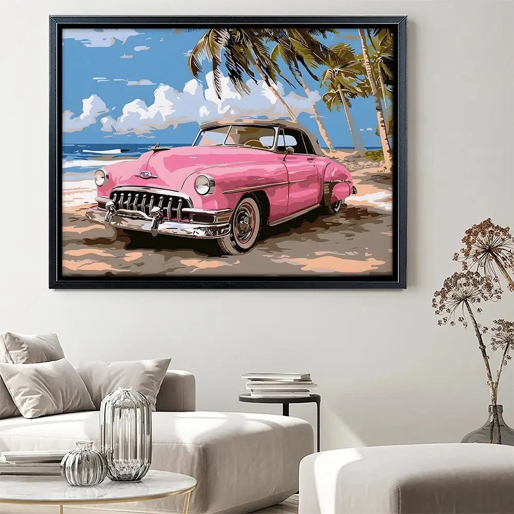 Pink Cadillac Canvas Print Pink Cadillac Canvas Print wall art product Art Print Shop